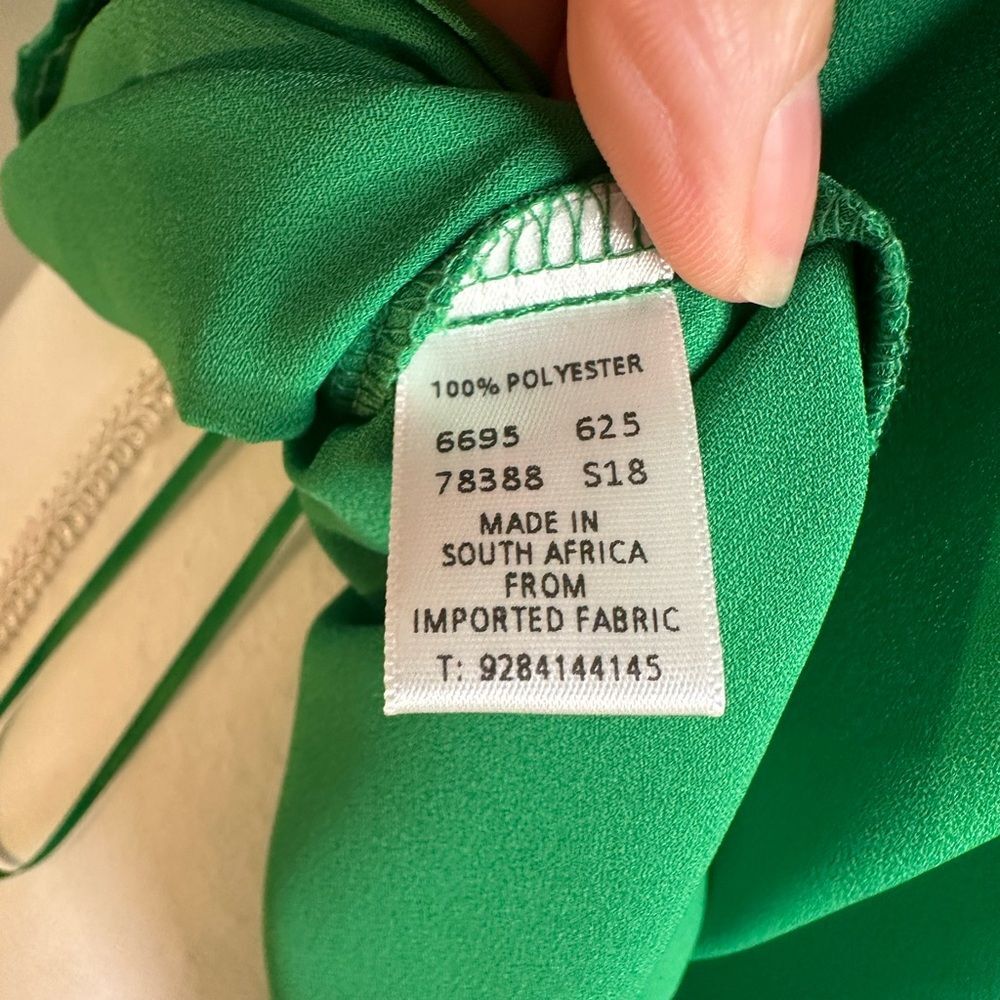 Daniel Hechter Green Sleeveless Blouse Size 42/12 - Picture 7 of 8
